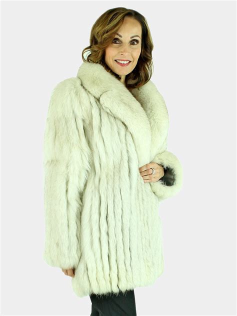 Blue Fox Fur Jacket Women S Fur Jacket Small Estate Furs