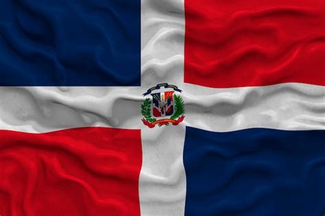 Bandera nacional de república dominicana fondo con bandera de república ...