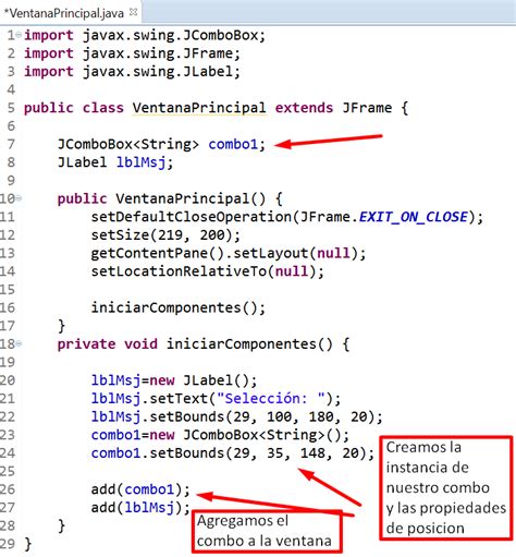 Codejavu Uso B Sico De Jcombobox En Java