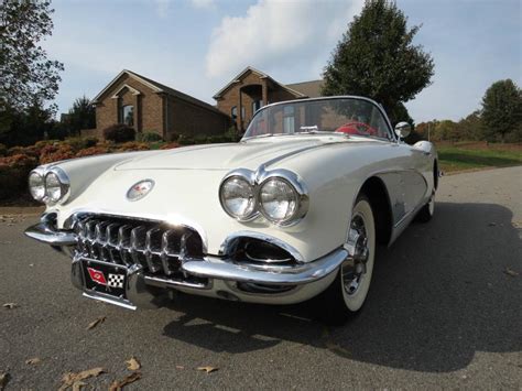 1960 Chevrolet Corvette Convertible White on Red for sale in Moreno Valley, California, California