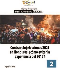 Contra reloj elecciones 2021 en Honduras cómo evitar la experiencia