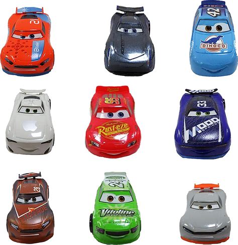 Disney Pixar Cars Deluxe Playset, 9 Pc., Detailed Car Figures including ...