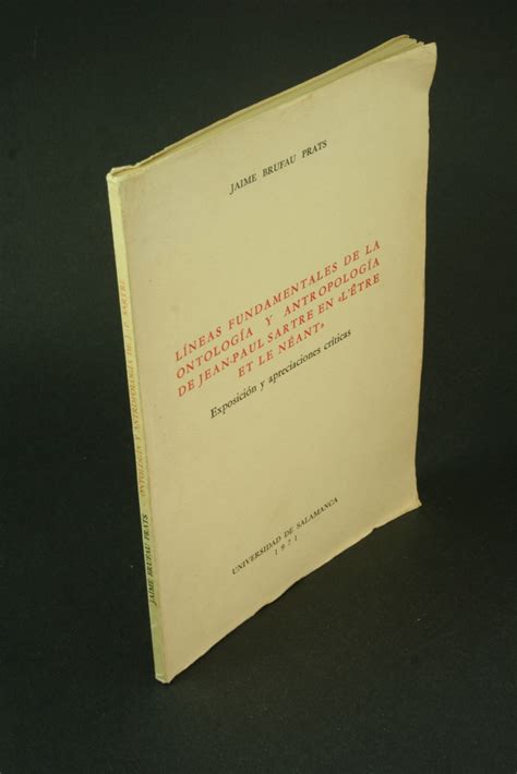 Líneas fundamentales de la ontología y antropología de Jean Paul Sartre