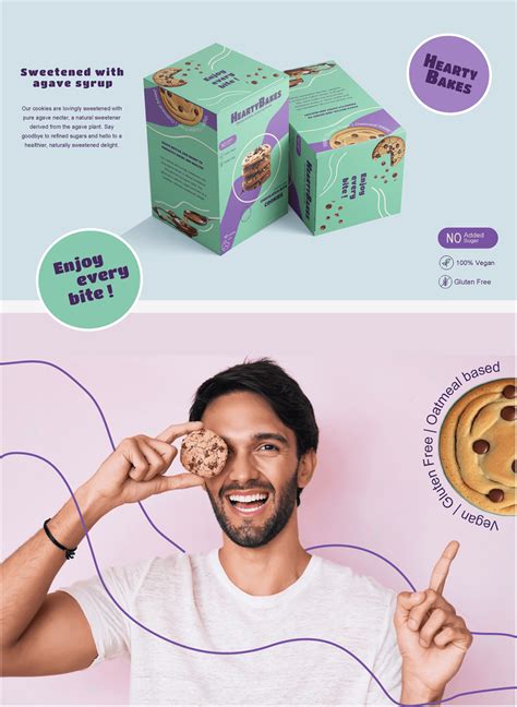 Box Packaging Design Healthy Cookies Packaging Behance