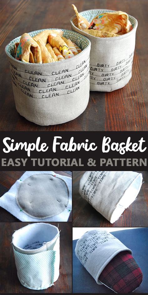 DIY Simple Fabric Basket Tutorial In 2024 Fabric Basket Tutorial