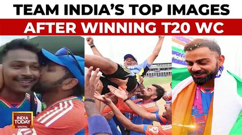 Team India S Best Images After World Cup Win Rohit Kisses Emotional