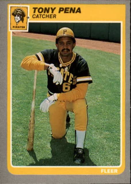 1985 CARTE DE Baseball Fleer Pittsburgh Pirates 472 Tony Pena EUR 1 90