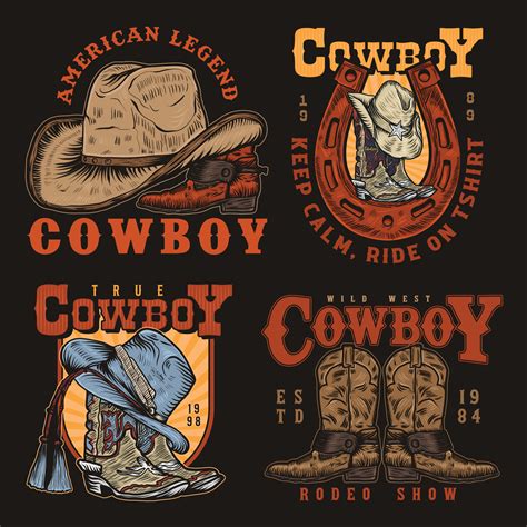 Cowboy Wild West Rodeo Vintage Logo 46408150 Vector Art At Vecteezy