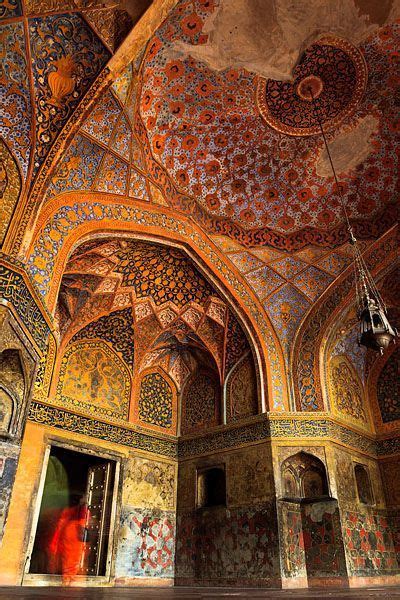 The Colourful Interior Of The Tomb Of Akbar The Great An Important