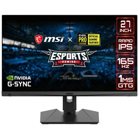 Buy MSI Optix MAG274QRF QHD 165Hz G-Sync HDR IPS 27in Monitor [OPTIX ...