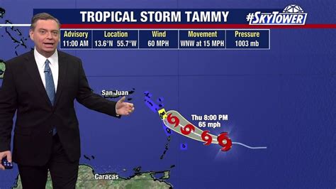 Tropical Storm Tammy Forms In Atlantic Youtube