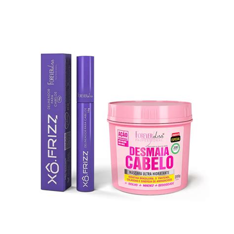 Kit Modelador De Fios Xô Frizz E Máscara Desmaia Cabelo Forever Liss Único