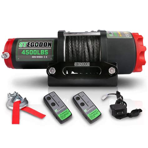 Stegodon Lb Load Capacity Electric Winch V Black Synthetic Rope