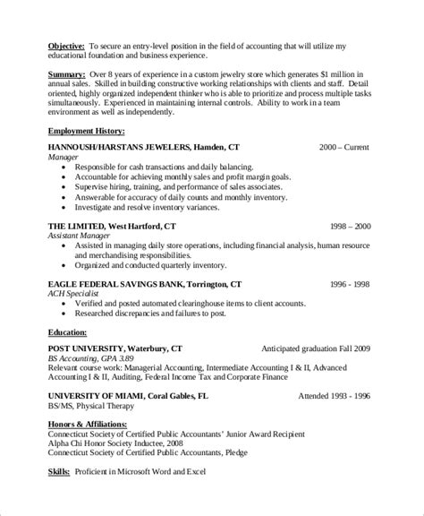 Free 10 Entry Level Resume Samples In Ms Word Pdf