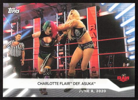 Topps Wwe Womens Division Base Charlotte Flair Def Asuka Ebay