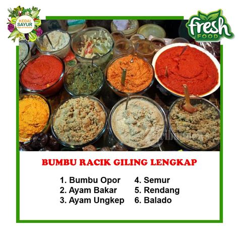 Jual Bumbu Giling Halus Lengkap Bumbu Masak Gerai Sayur Segar Depok