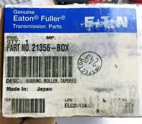 Eaton Fuller Tapered Bearing Assembly Auxiliary Section