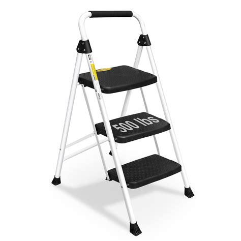 Step Ladder Folding Step Stool For Adults With Handle Lightweight