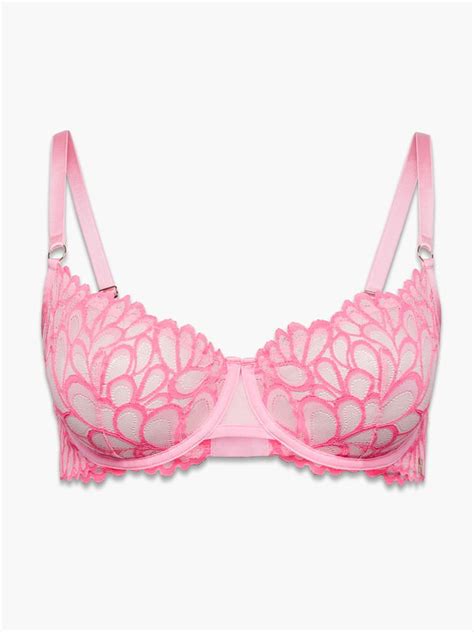 Savage Not Sorry Unlined Lace Balconette Bra In Pink Savage X Fenty