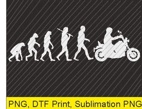 Lustiges Motorrad Evolution Biker Dtf Druck Png Datei Sublimation Png