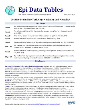 Fillable Online Nyc Epi Data Tables New York City Department Of Health