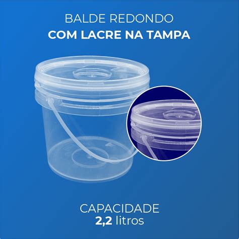 Balde Litros Transparente Caixa Und Shopee Brasil