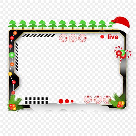 Twitch Live Streaming Overlay Png Transparent Christmas Facecame