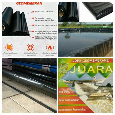 Jual Terpal Kolam Plastik Geomembran Tebal Meteran Terpal Plastik Kolam