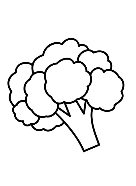 Broccoli Drawing Coloring Page - Free Printable Coloring Pages