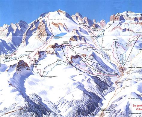 Marmolada Ski Map