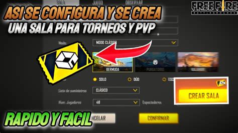 Como Crear Y Configurar Una Sala En Free Fire Para Hacer Torneos Y Pvp