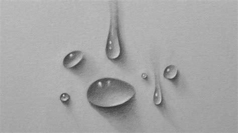 Water Droplet Pencil Drawing