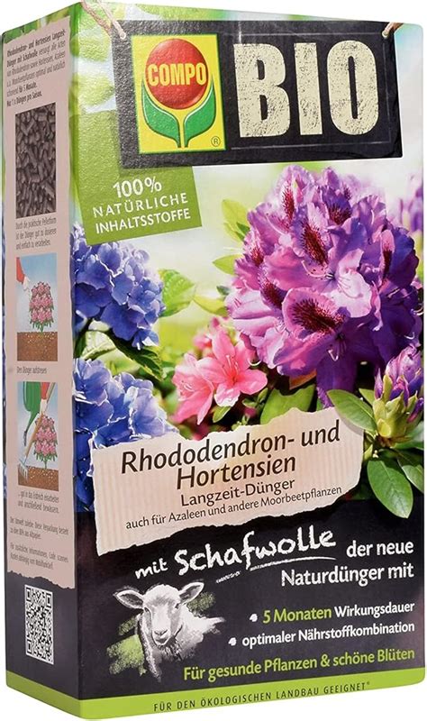 COMPO BIO Rhododendron und Hortensiendünger Pflanzen Dünger für alle