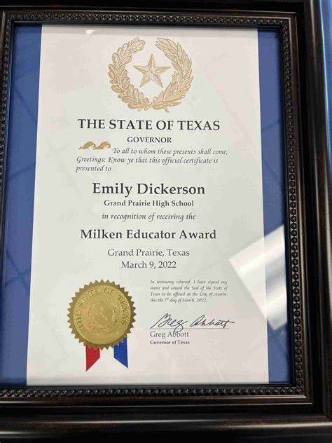 Grand Prairie Teacher Wins National Milken Educator Award Grand