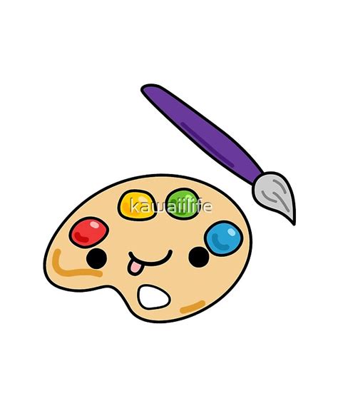 Kawaii Paint Palette By Kawaiilife Redbubble