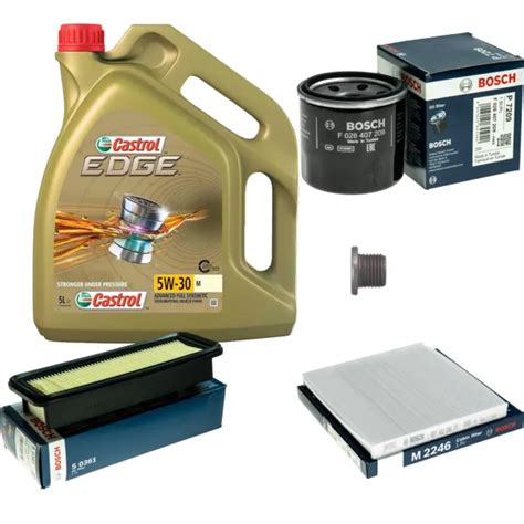 BOSCH INSPECTION SET 5 L Castrol Edge 5W 30 M Pour Nissan Micra IV 1 2