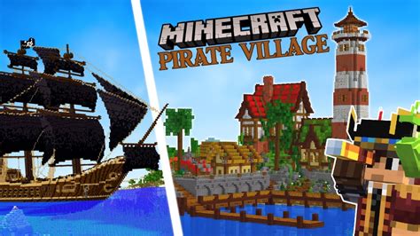 Pirate Ship And Village In Survival Minecraft Youtube