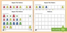 Building Bricks Repeating Patterns Worksheet Twinkl