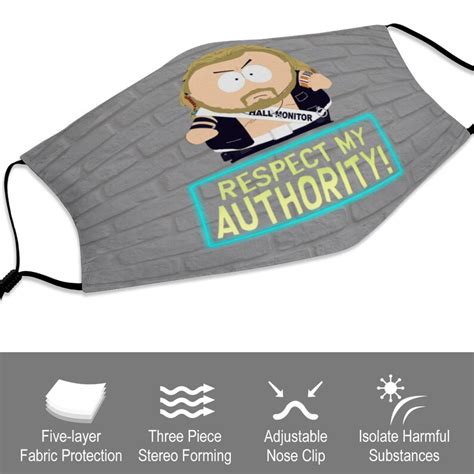 South Park Cartman Respect Authority Dog Bounty Hunter Funny Cloth Face