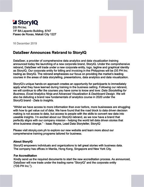 PDF DataSeer Announces Rebrand To StoryIQ The Company Has Offices