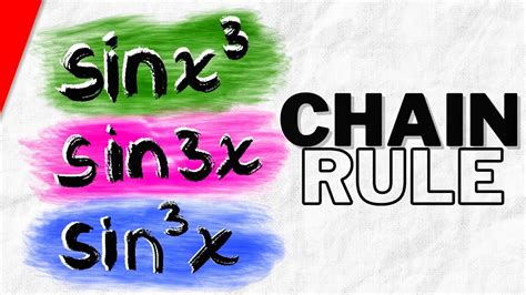 Derivative Of Sinx3 Sin3x And Sin3x With Chain Rule