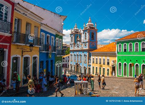 O Centro Da Cidade Hist Rico De Caracter Sticas De Pelourinho Iluminou