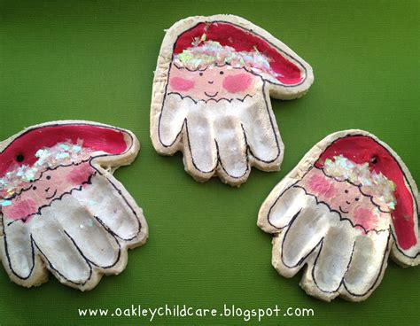 Salt Dough Santa Handprint Decorations | Oakley Childcare