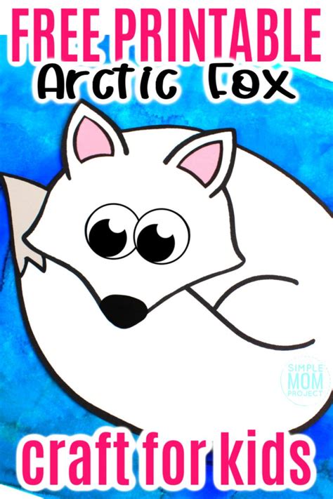 Easy Cut and Paste Arctic Fox Craft for Kids - Simple Mom Project