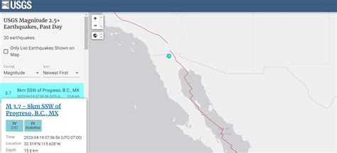 Se Registra Sismo De Magnitud 3 7 En Progreso Baja California