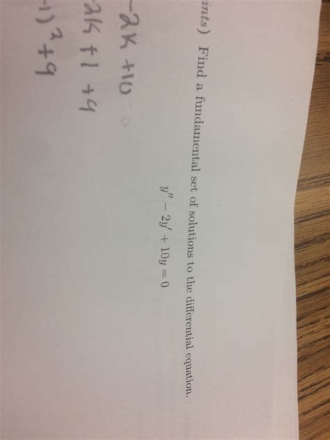 solved find  fundamental set  solutions   cheggcom