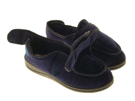 DIABETIC ORTHOPAEDIC MEMORY FOAM COMFORT SLIPPERS WIDE FIT VELCRO LADIES SIZE UK | eBay