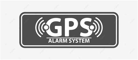 Gpsenabled Alarm System Information Plate Tracking Warning Sign Vector