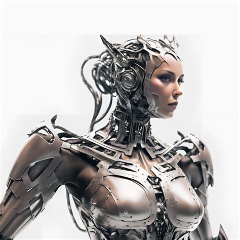 Premium AI Image | artificial intelligence woman robot isolated transparent