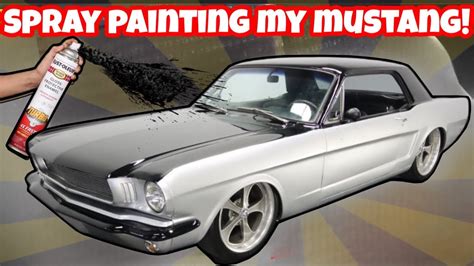 TURBO CAN SPRAY PAINT JOB ON MY 1966 MUSTANG 1000 BUDGET BUILD BMW